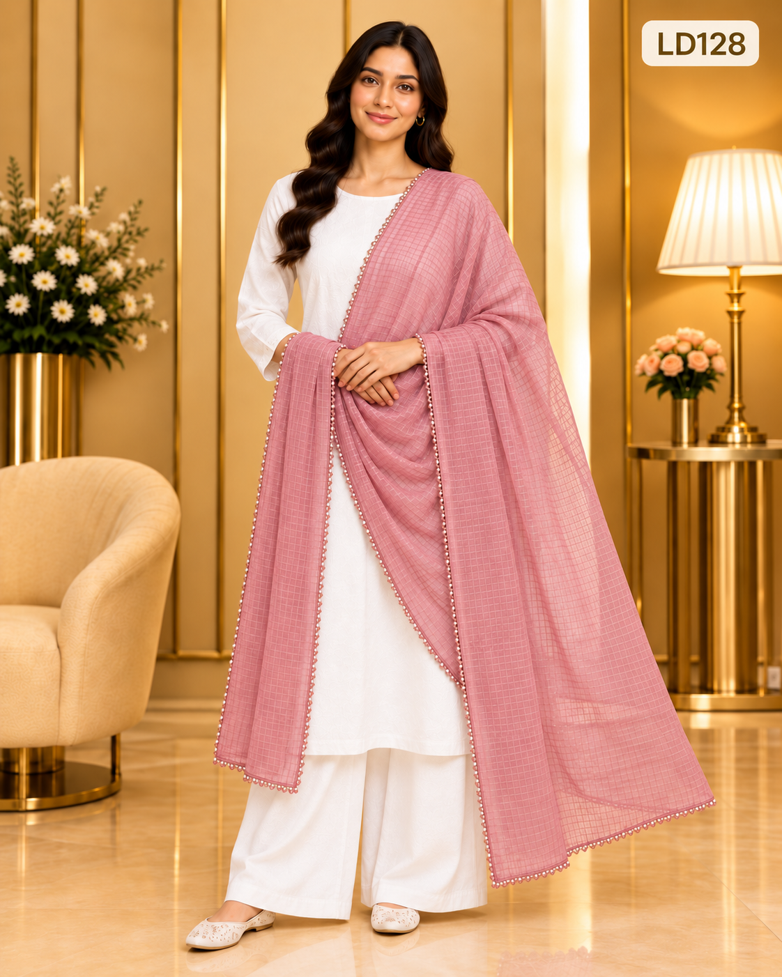Premium Textured Ladies Dupatta-LD128