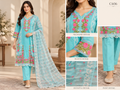 Premium Women’s Floral Embroidered Stitched Three Piece Set - C606