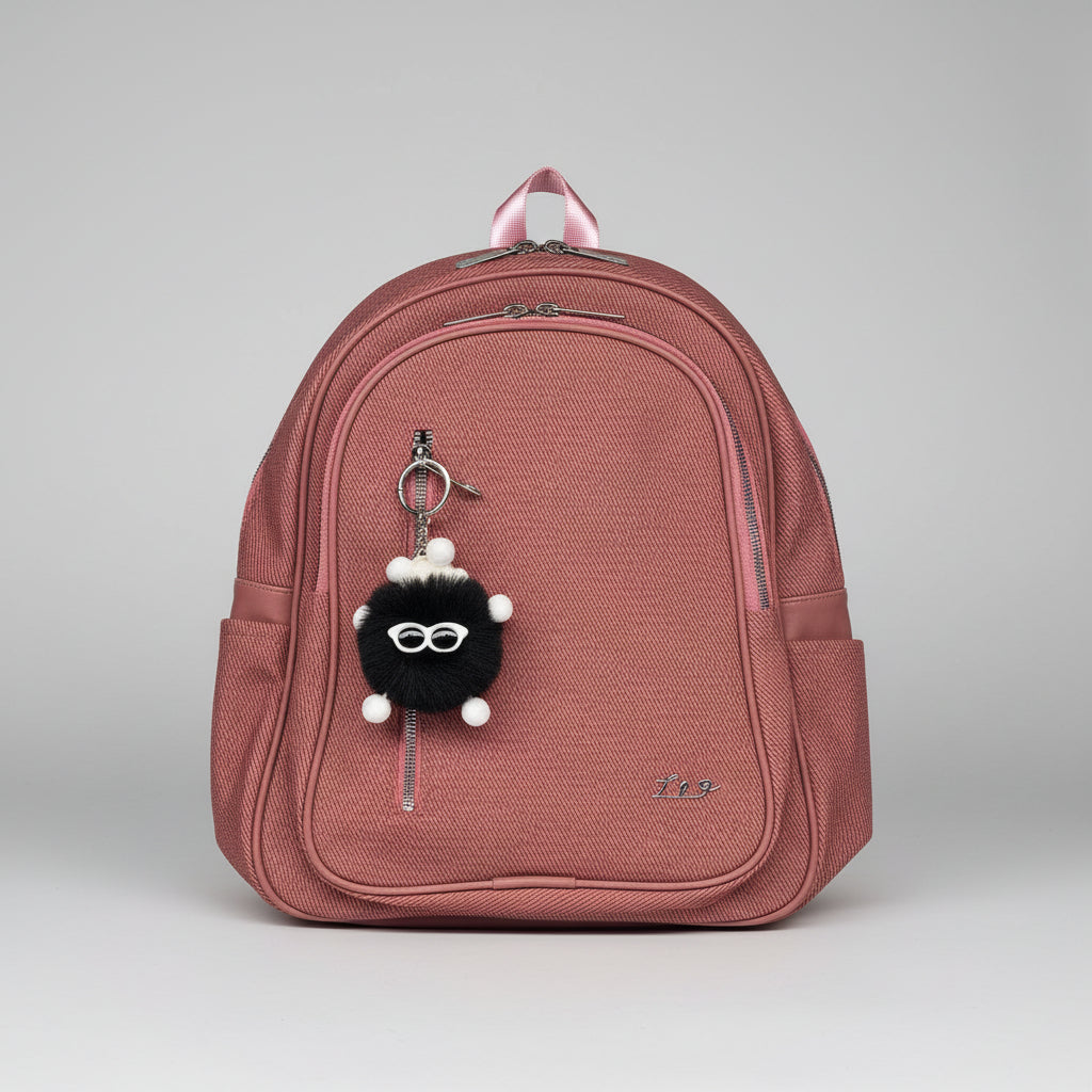 Lulu Multi-Zip Convertible Backpack Purse – Trendy Nylon & Faux Leather Mini Bag B002