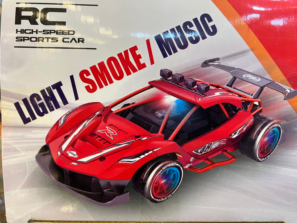 MOKA RC Super Sonic Speed Racing Car with Light, Music & Smoke Effect