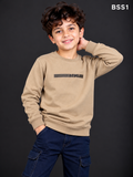 Boys' Premium Minimalist Graphic Crew Neck Sweatshirt – BSS1