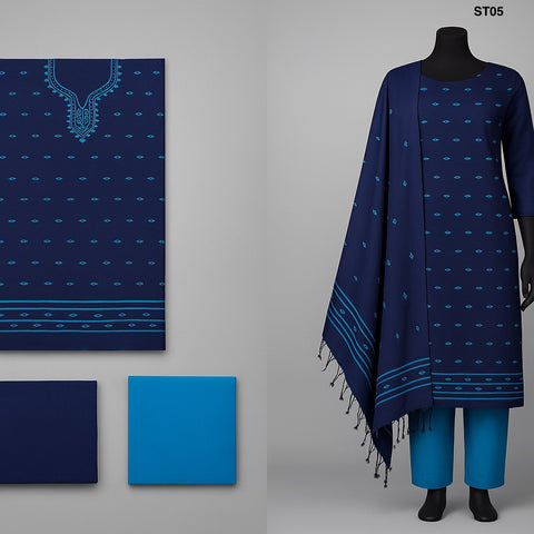 Half Silk Three Piece ST05