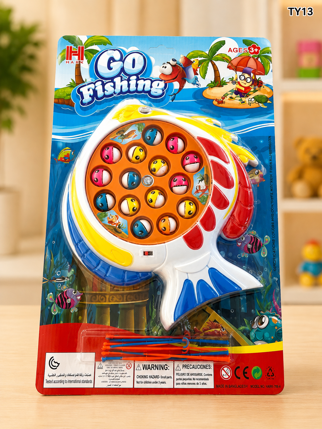 Kids Rotating Magnetic Fishing Game Toy Set-TY13