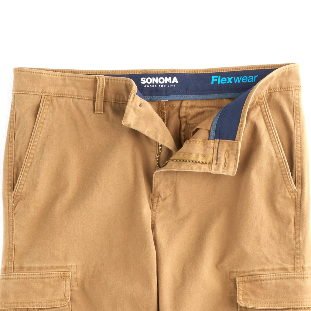 Mens Flexwear Straight Fit Cargo Pants – Brown