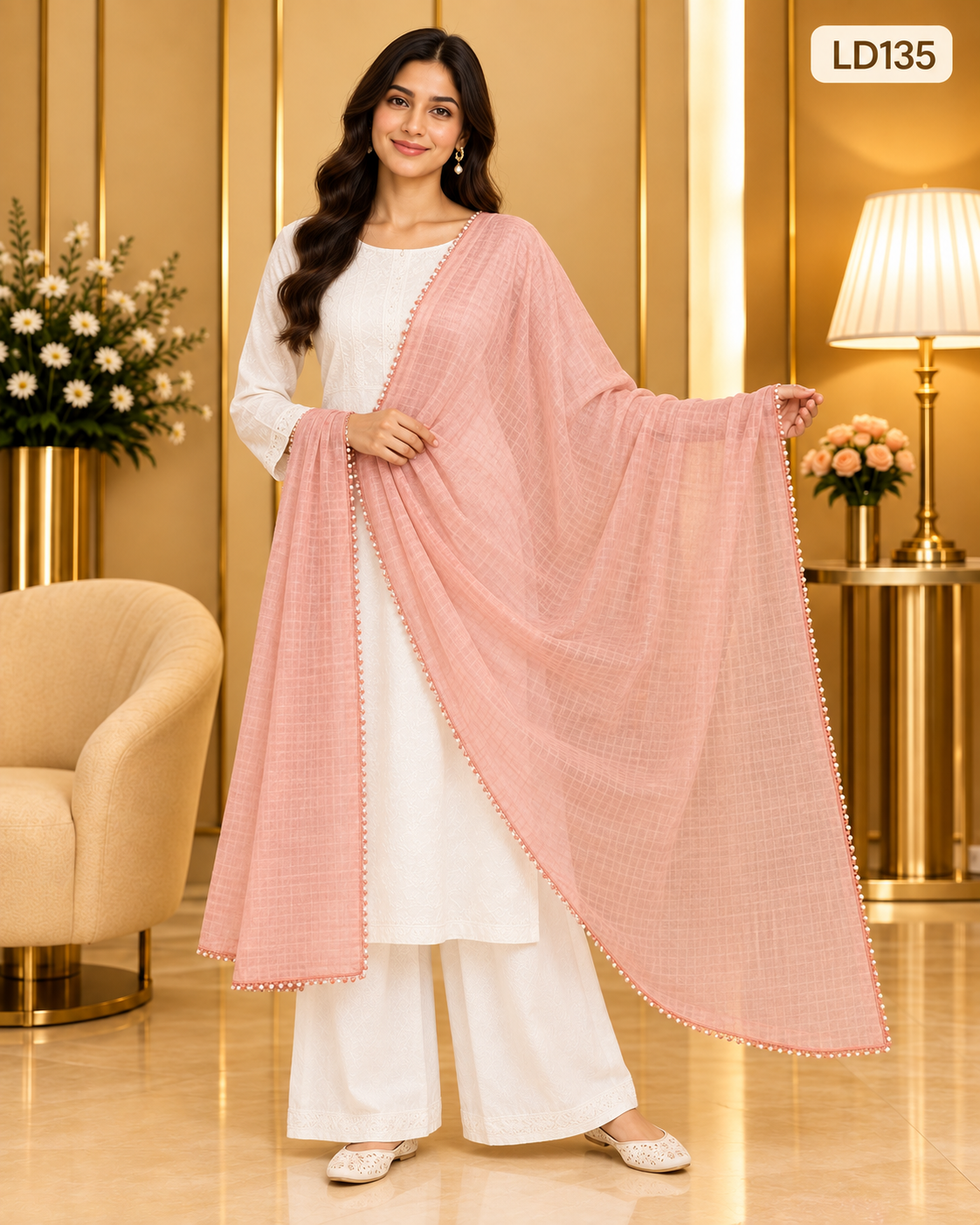 Premium Textured Ladies Dupatta-LD135
