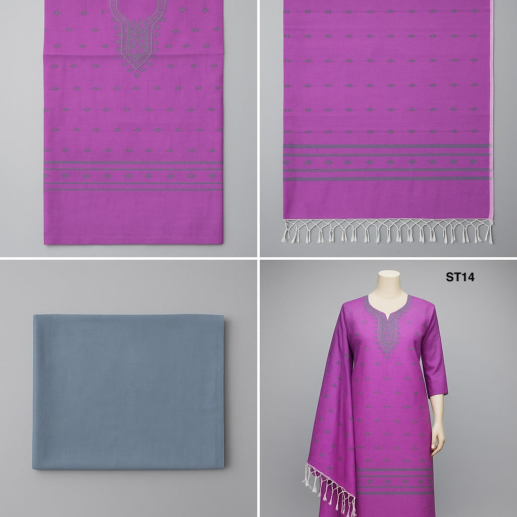 Half Silk Three Piece ST14