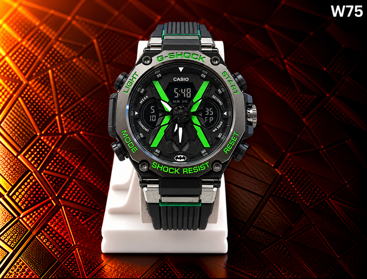 Men's Premium Sporty Analog-Digital Multifunction Silicone Strap Watch – W75
