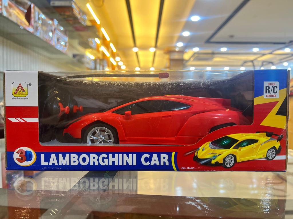 3D Lamborghini RC Car (Rechargeable, 1:24 Scale) - Metallic Red-TY46