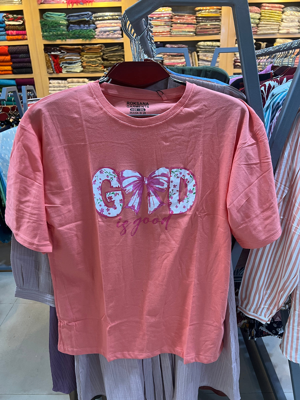 Premium Ladies Graphic T-Shirt LD111 — Coral Pink