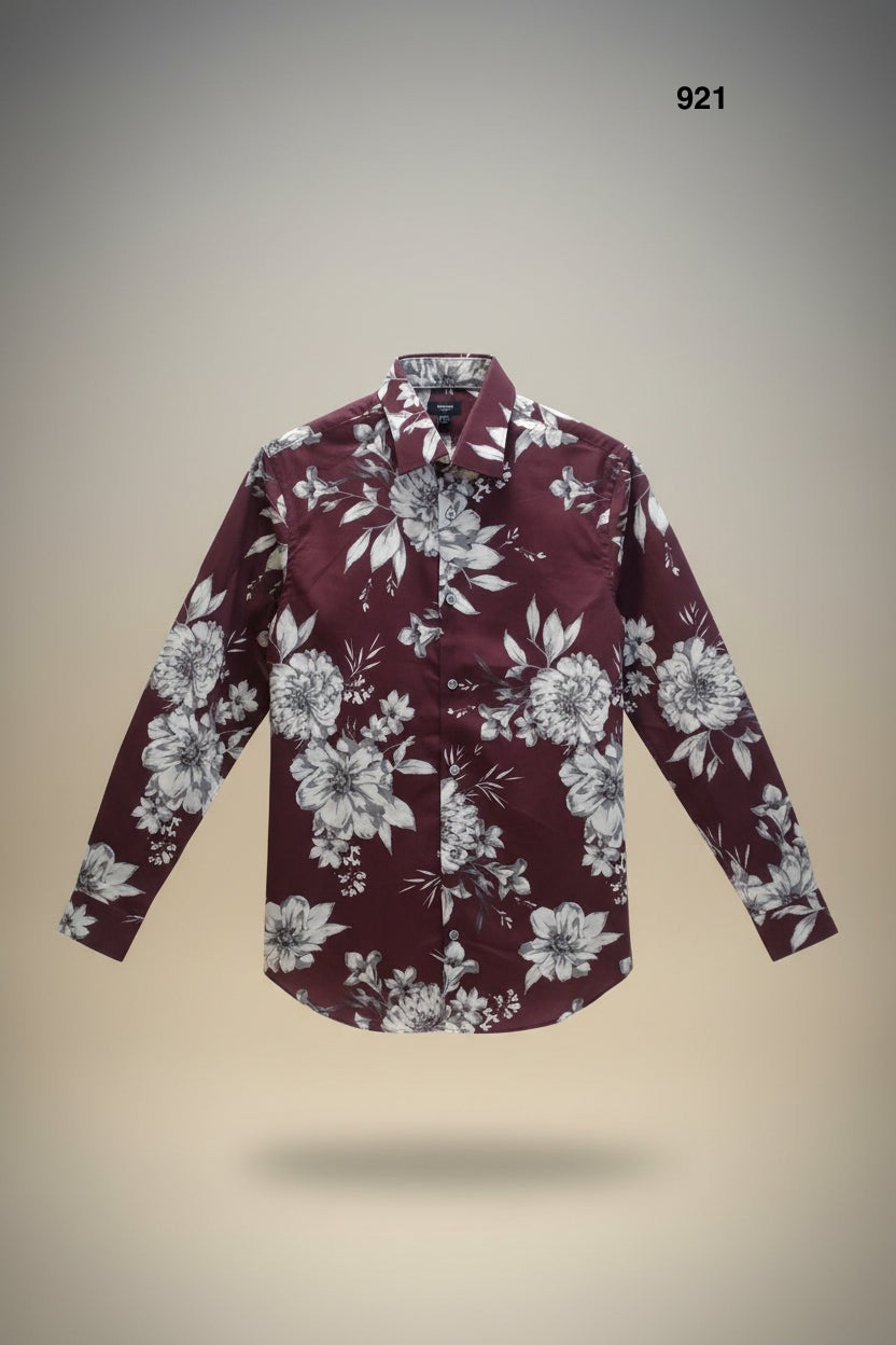 GATSBY Men’s Full Sleeve Casual Shirt MARRON 921