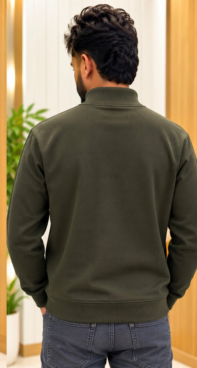 Luxury Winterwear High-GSM Turtleneck- Olive