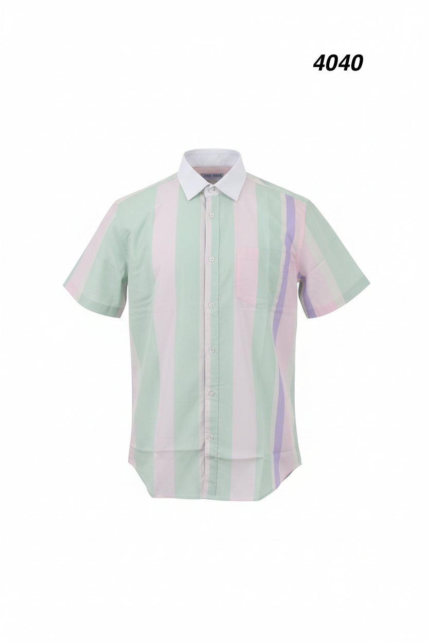 GATSBY Men's S/S Shirt_ Perry Ellis Cheak PR 4040