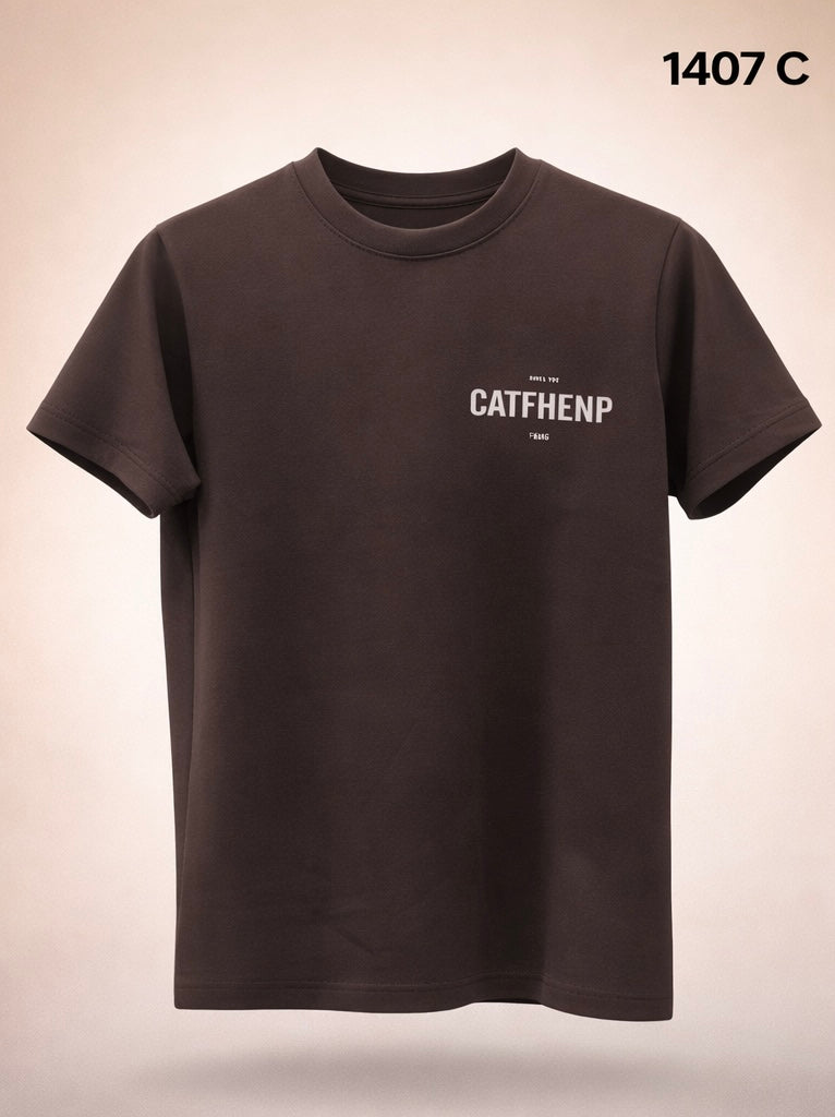 Gatsby Typography Printed T-Shirt for Men – Premium Cotton Regular Fit 1407 C- coffie