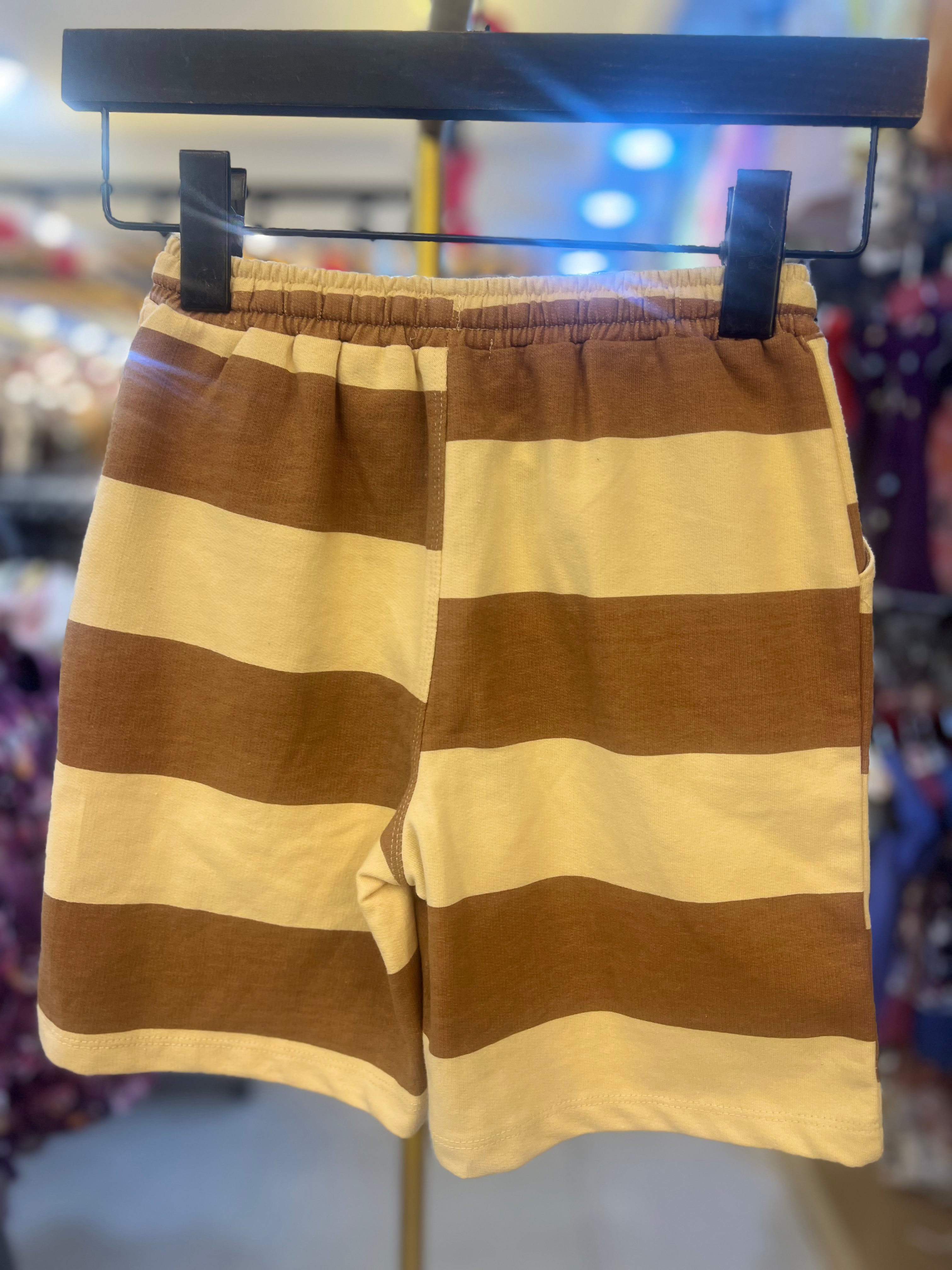 Boys Stripe Cotton Shorts-C65