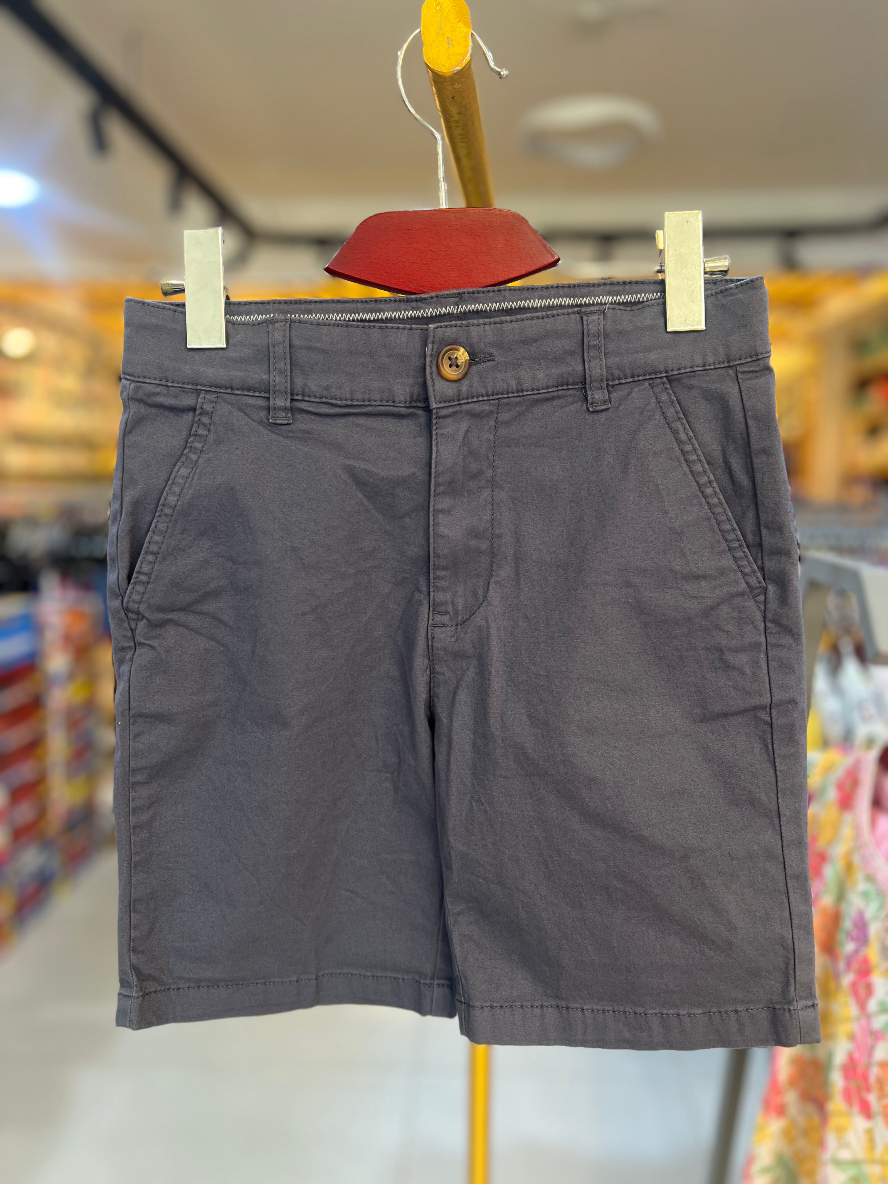 Premium Boys Casual Shorts Charcoal Grey-C04