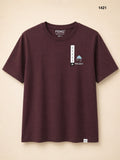 Gatsby Typography Printed T-Shirt for Men – Premium Cotton Regular Fit 1421 MAROON
