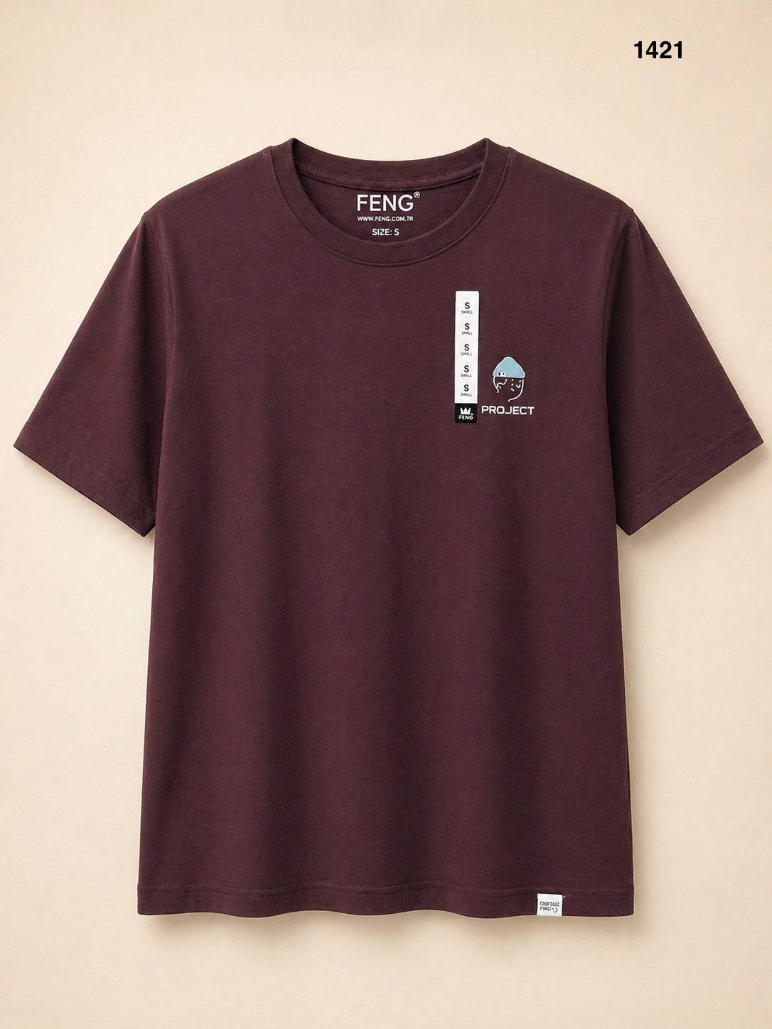 Gatsby Typography Printed T-Shirt for Men – Premium Cotton Regular Fit 1421 MAROON