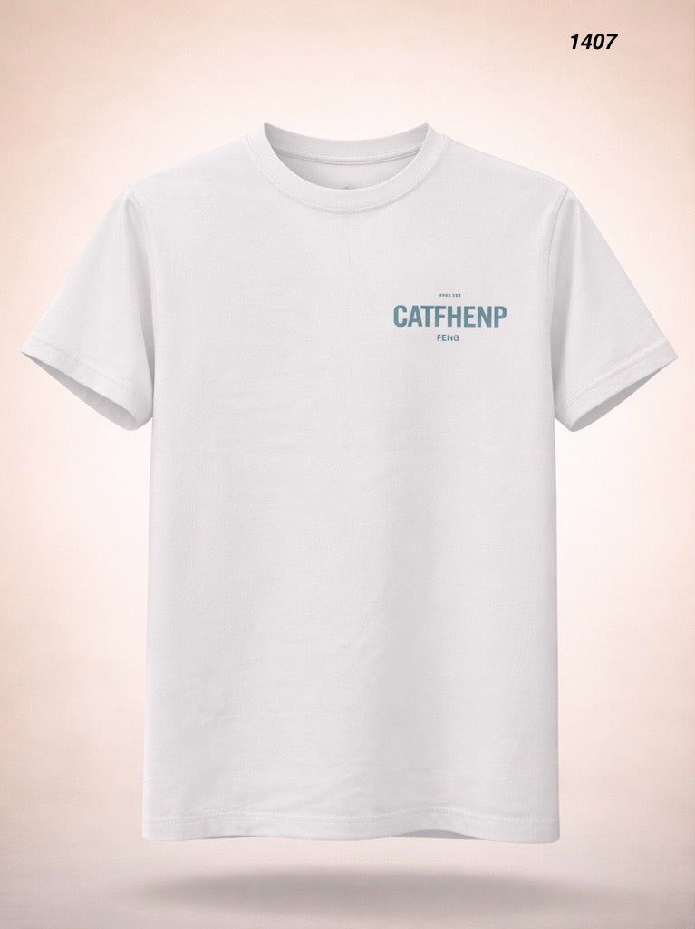 Gatsby Typography Printed T-Shirt for Men – Premium Cotton Regular Fit 1407 WHITE