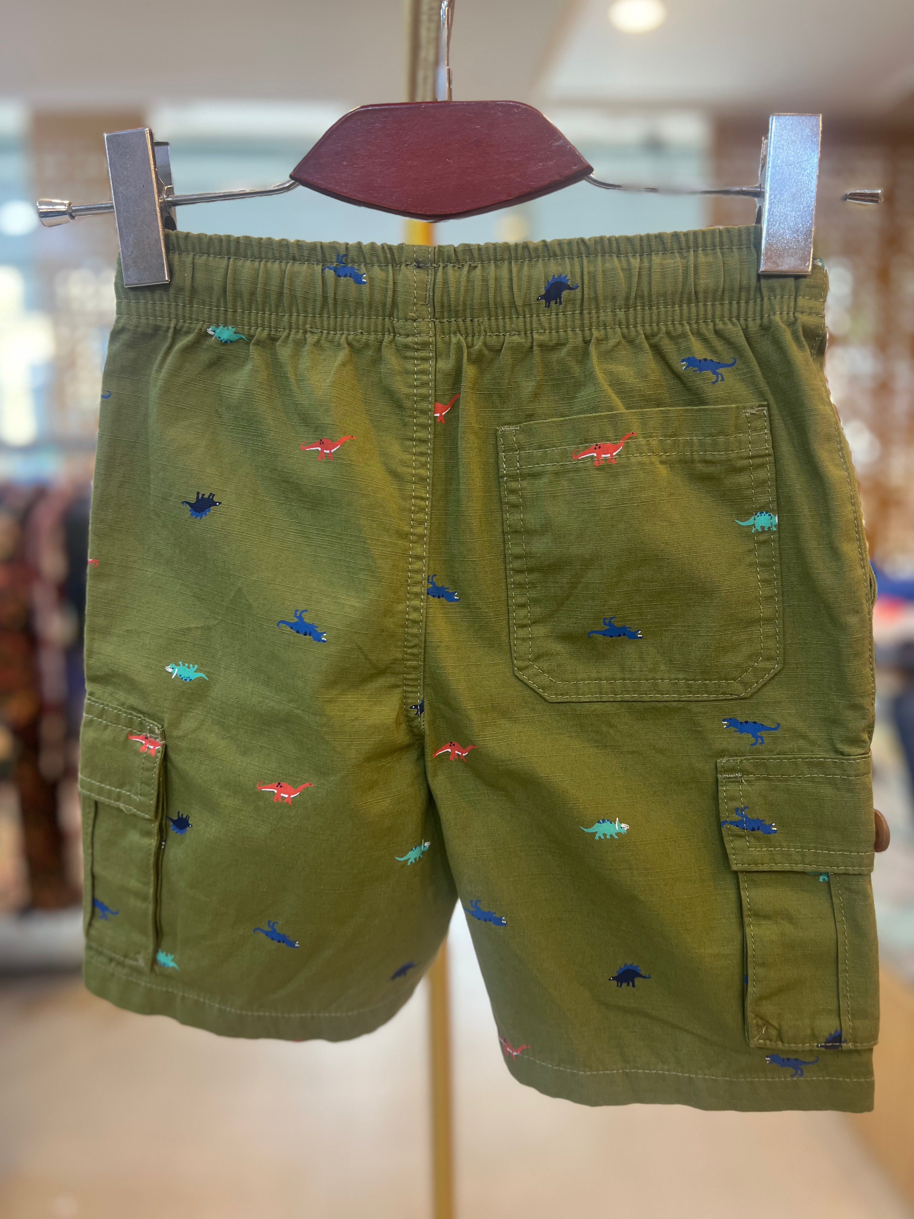 Premium Boys Casual Shorts Olive Green-C38