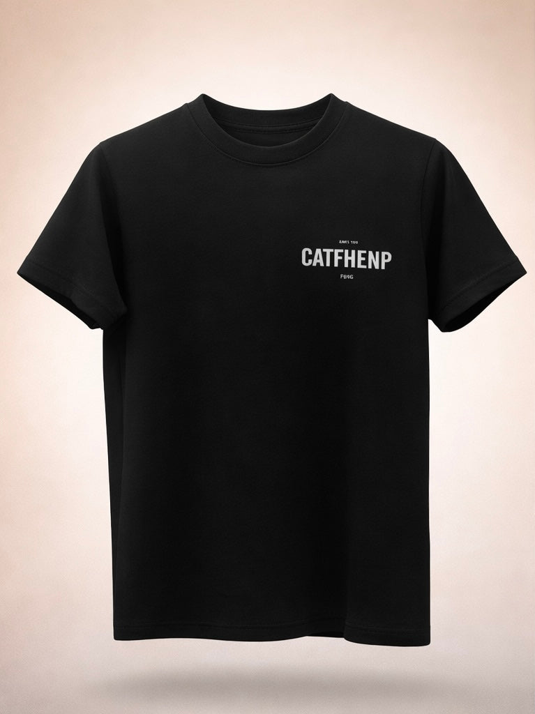 Gatsby Typography Printed T-Shirt for Men – Premium Cotton Regular Fit 1407 B - black
