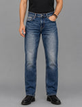Mens Slim Fit Light Blue Stretch Denim Jeans 502