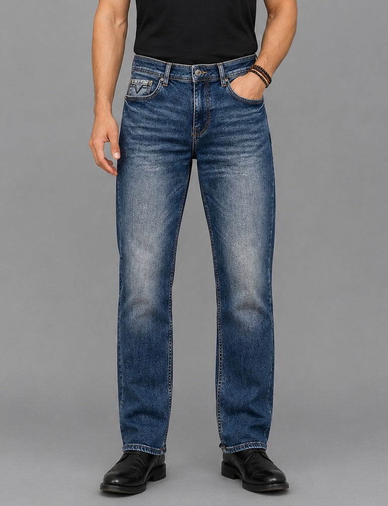 Mens Slim Fit Light Blue Stretch Denim Jeans 502