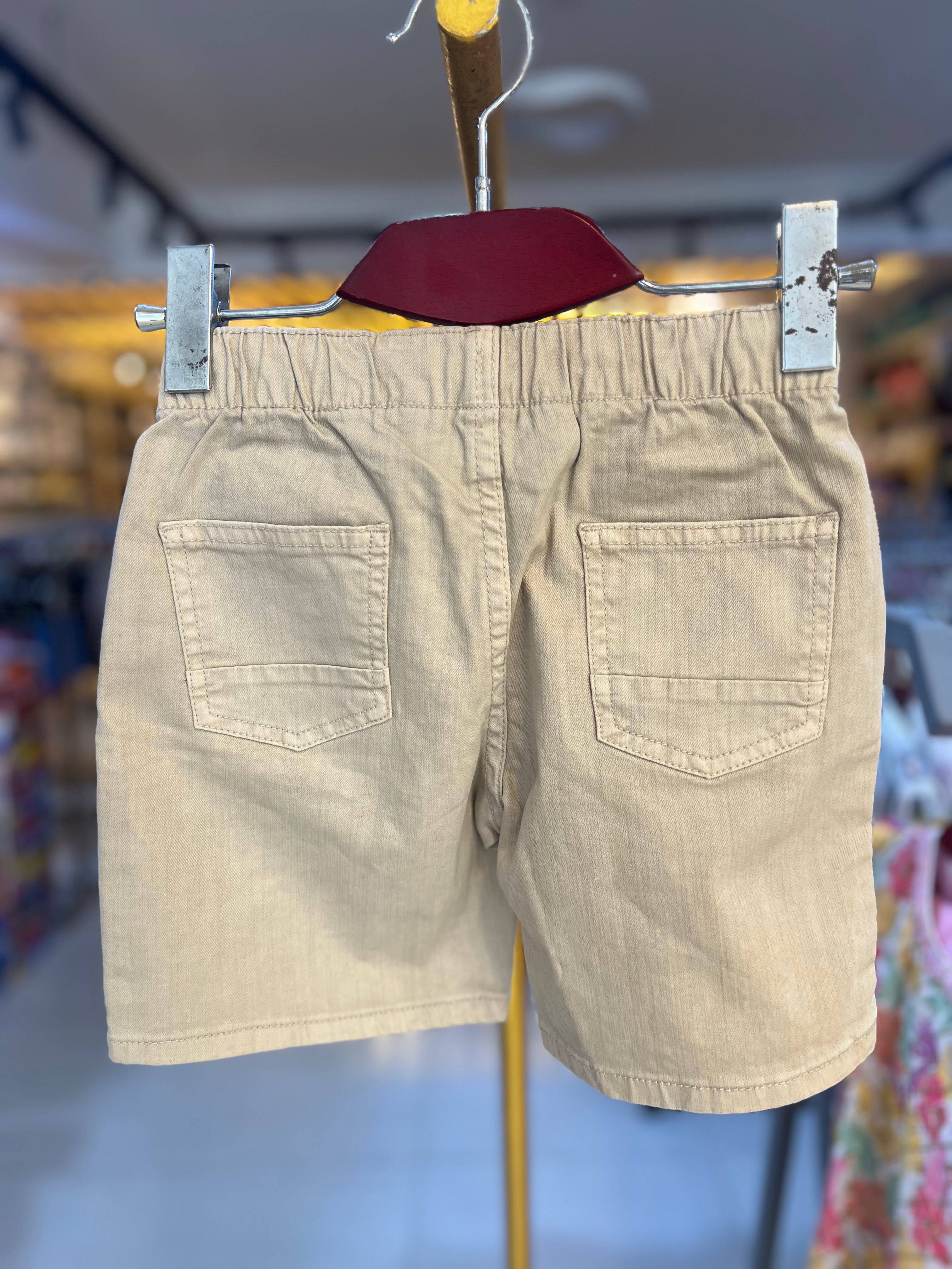 Premium Boys Casual Shorts Beige Khaki-C51