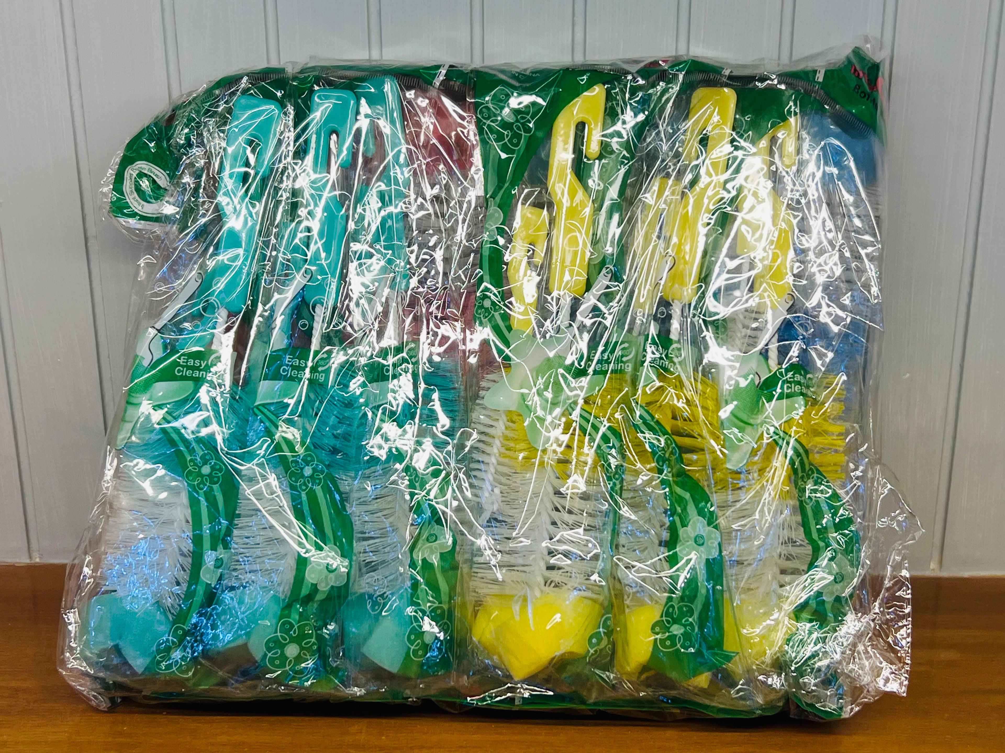 Multi-Color Bottle Cleaning Brush Set with Sponge Head