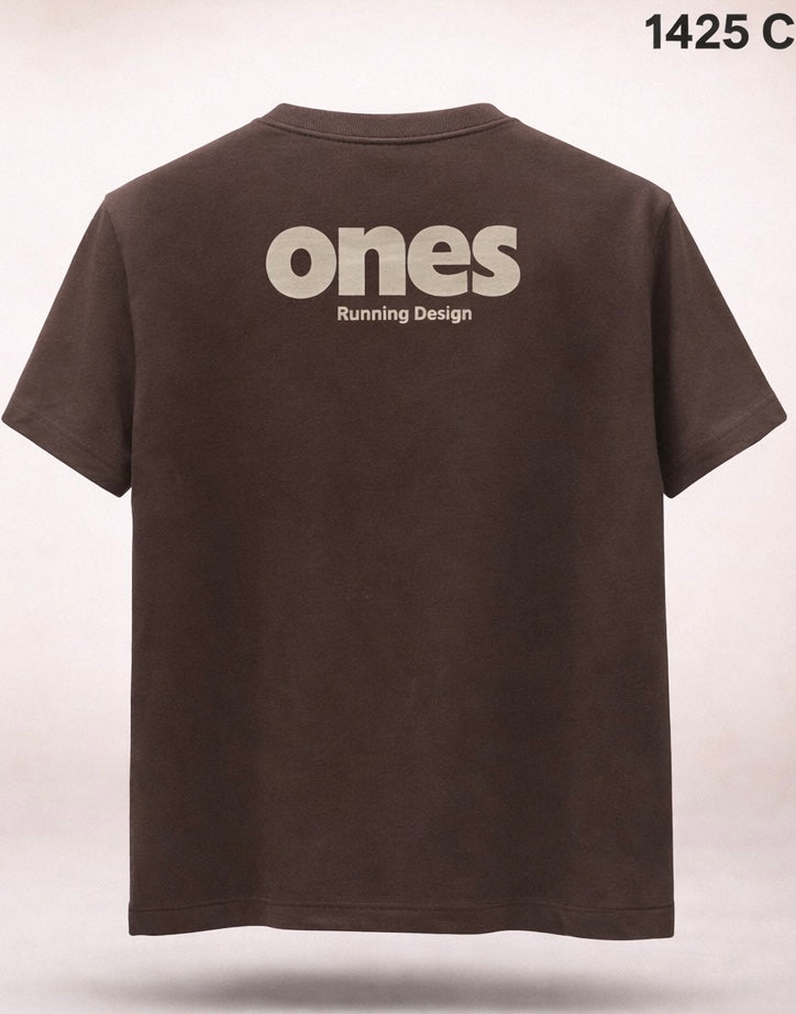 Gatsby Typography Printed T-Shirt for Men – Premium Cotton Regular Fit - 1425 C- COFFIE