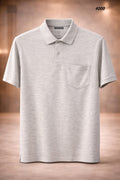 GATSBY Mens Polo T-shirt Poolbasics Light Grey 4000