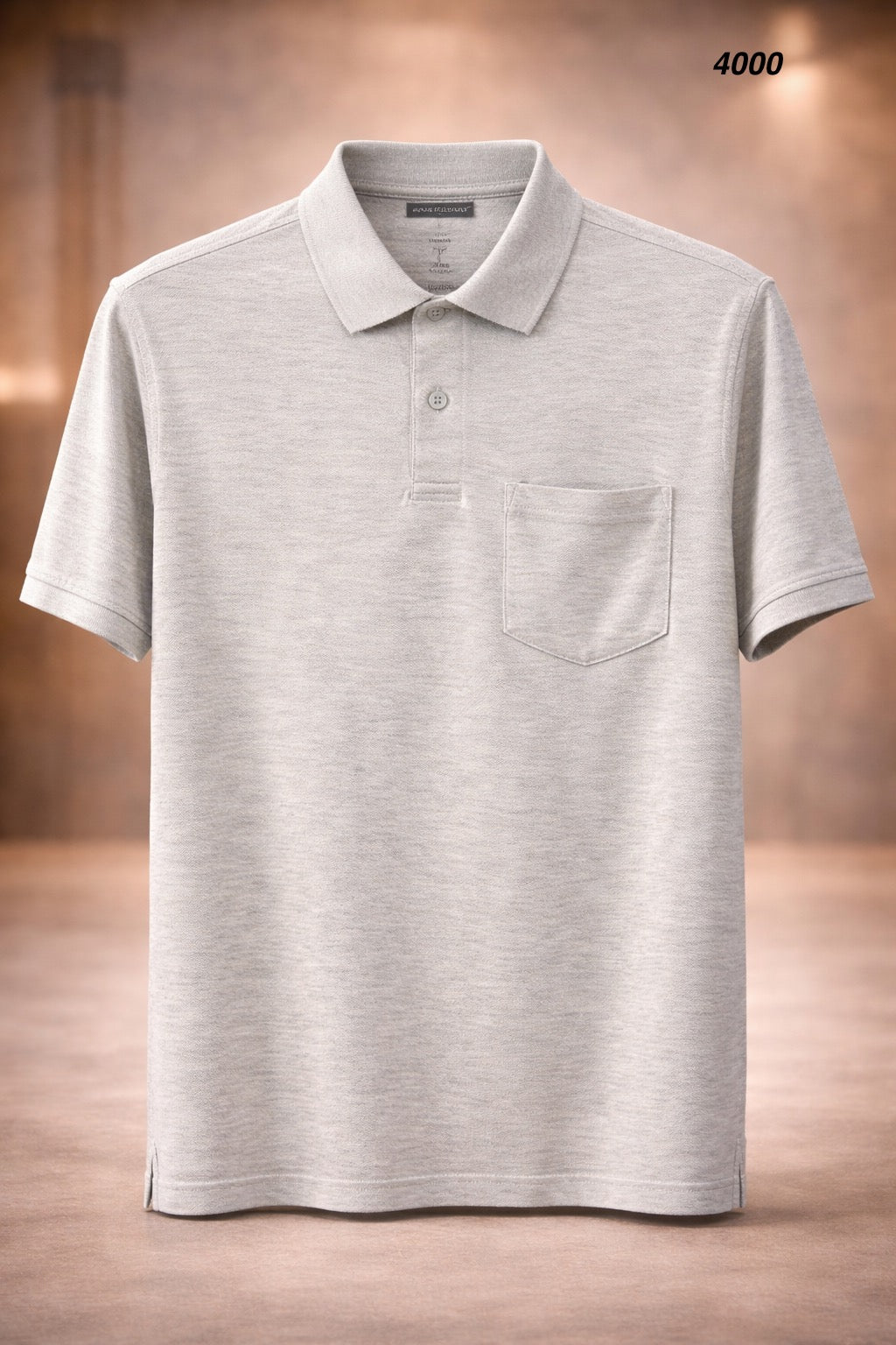 GATSBY Mens Polo T-shirt Poolbasics Light Grey 4000