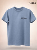 Gatsby Typography Printed T-Shirt for Men – Premium Cotton Regular Fit 1407 A-BABY BLUE