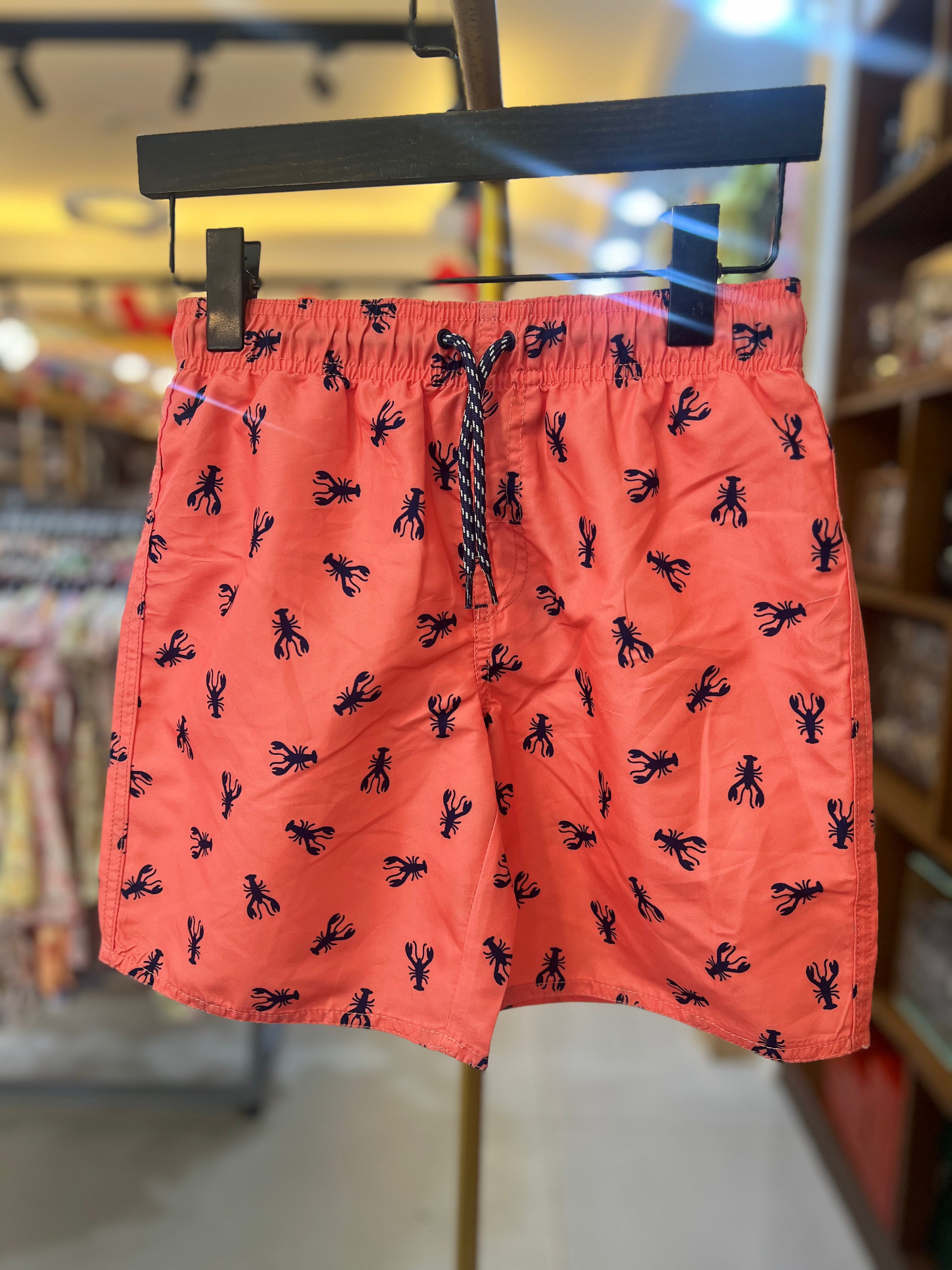 Boys Lobster Print Cotton Shorts-C58