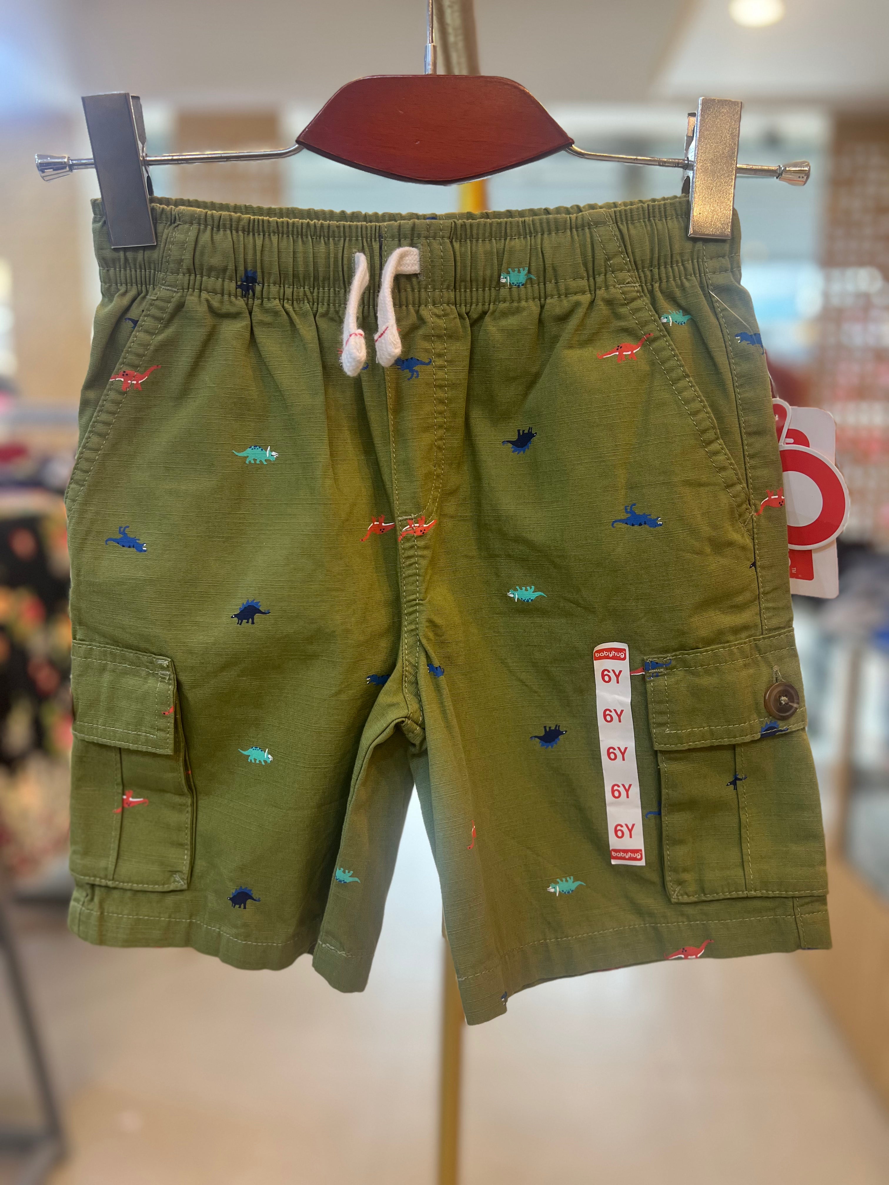 Premium Boys Casual Shorts Olive Green-C38