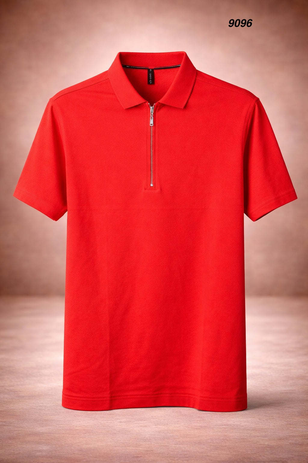 Men’s Premium Solid Polo T-Shirt Red print Soft Stretch Luxury Finish 9096