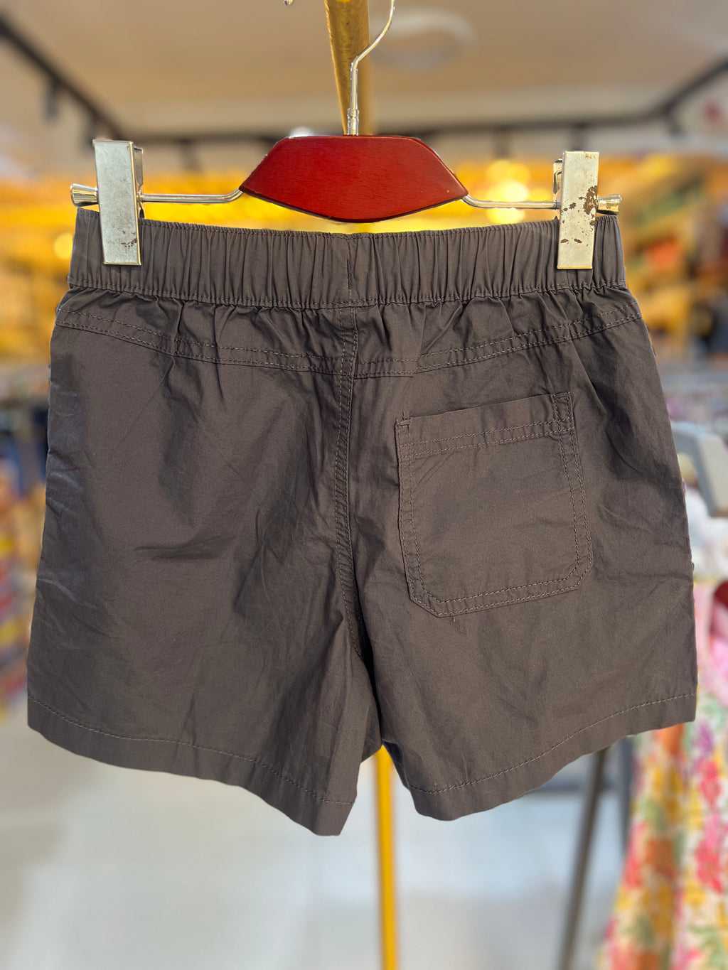 Boys Premium Stripe Cotton Shorts Charcoal Grey-C15