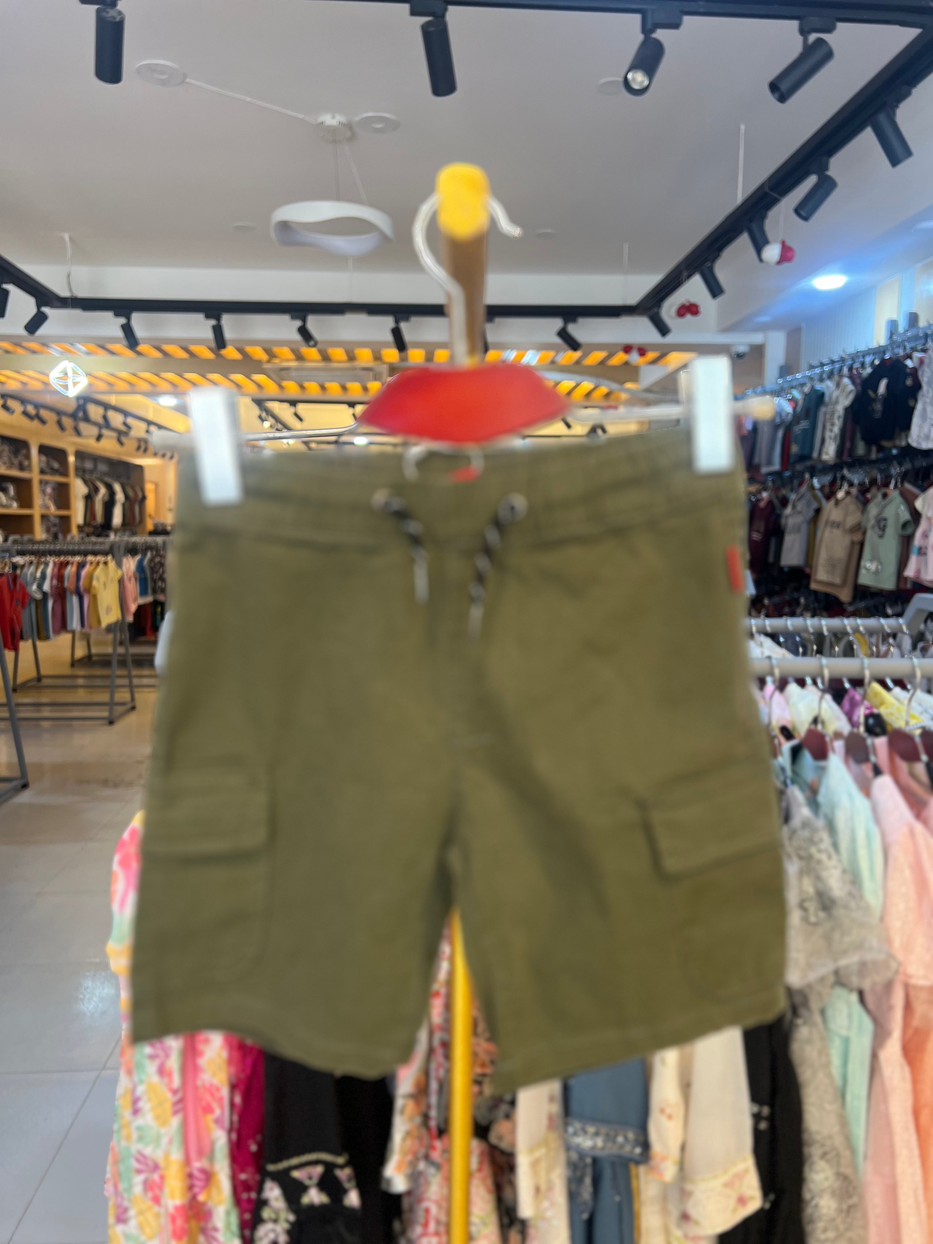 Premium Boys Casual Shorts Olive Green-C74
