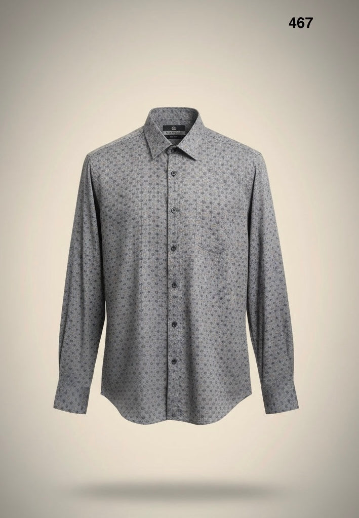 Premium Geometric Printed Long Shirt 467