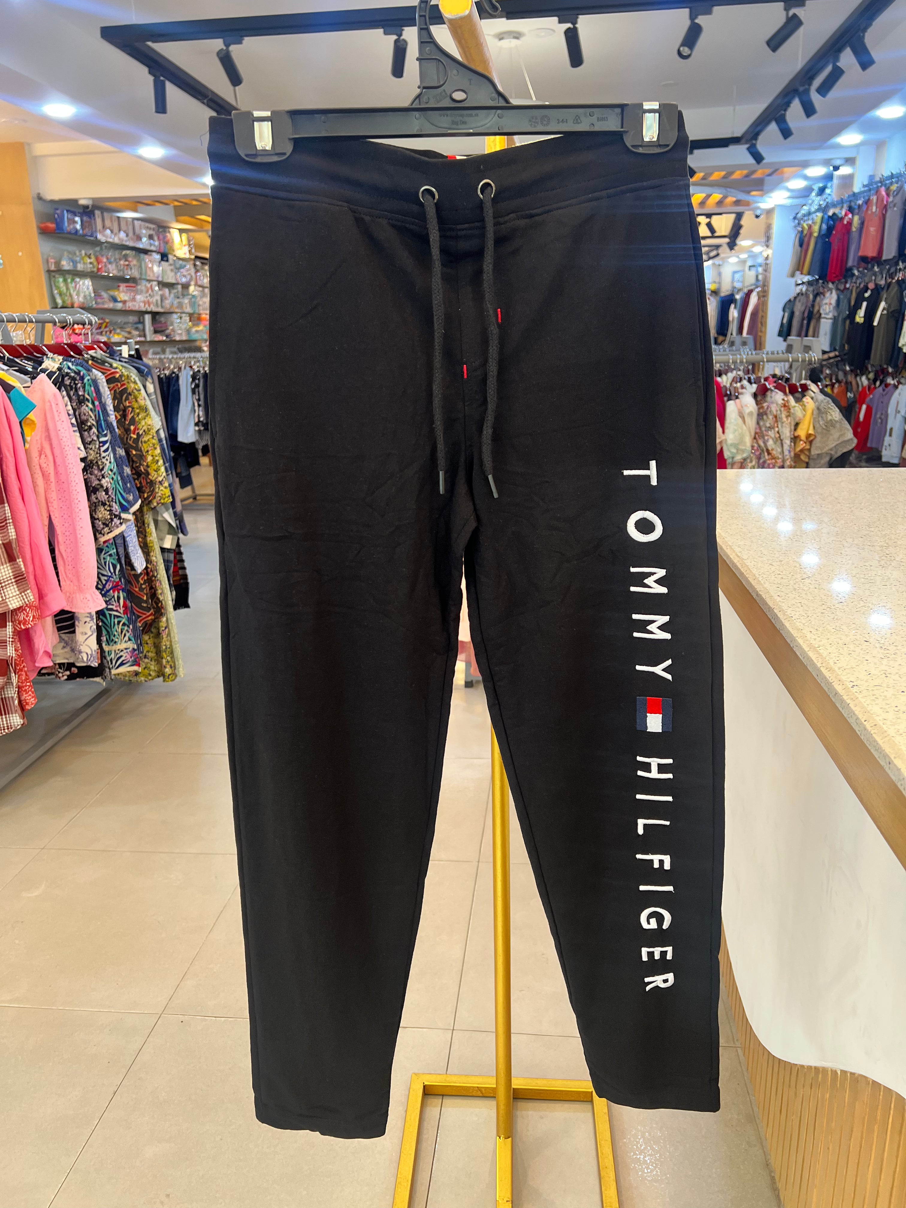 Men's Premium Embroidered Fleece Jogger Pants Black 890 (TP04)