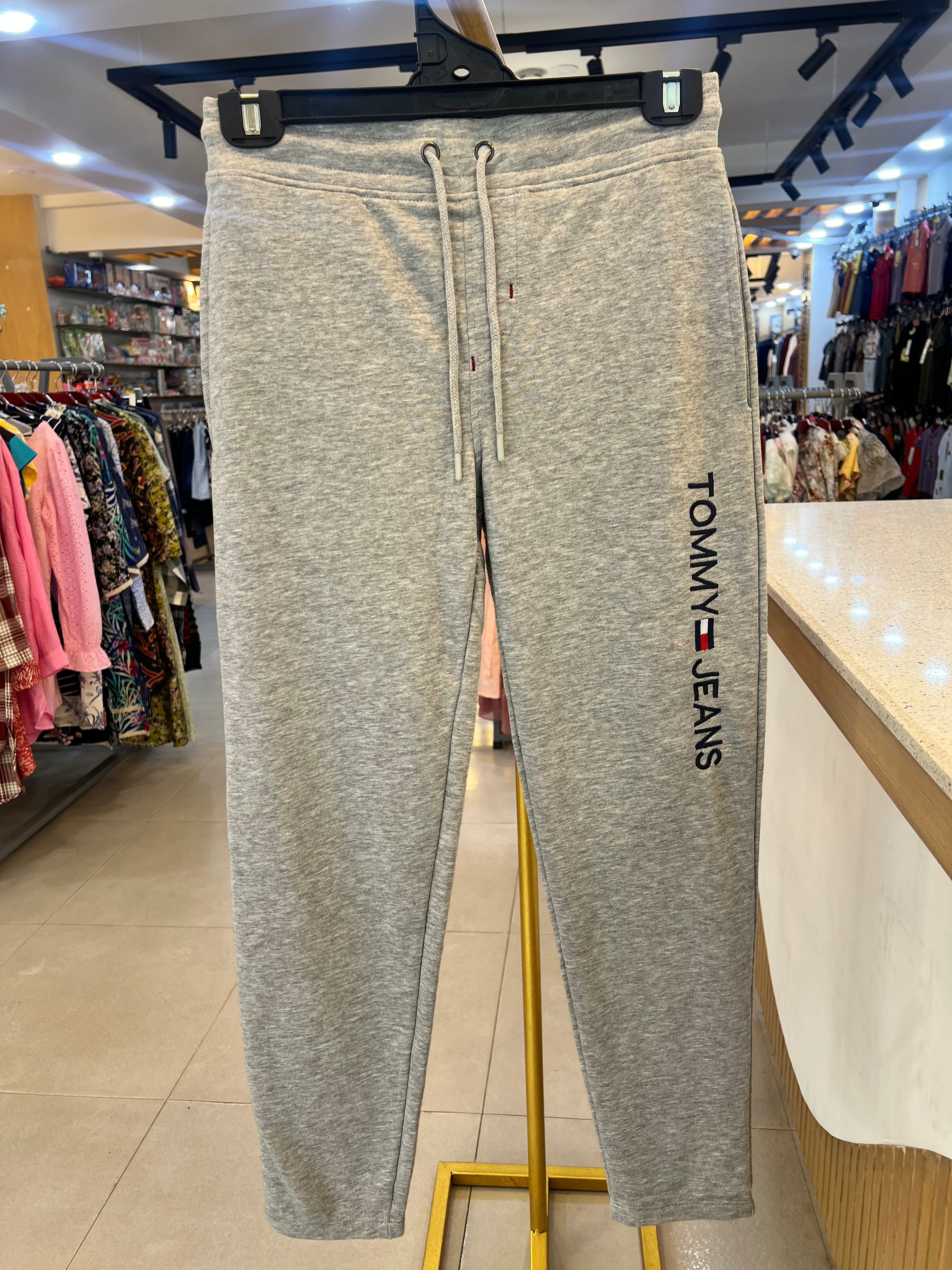 Men's Premium Embroidered Fleece Jogger Pants Light Ash 113 (TP05)