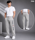 Men's Premium Embroidered Fleece Jogger Pants Light Ash 113 (TP05)