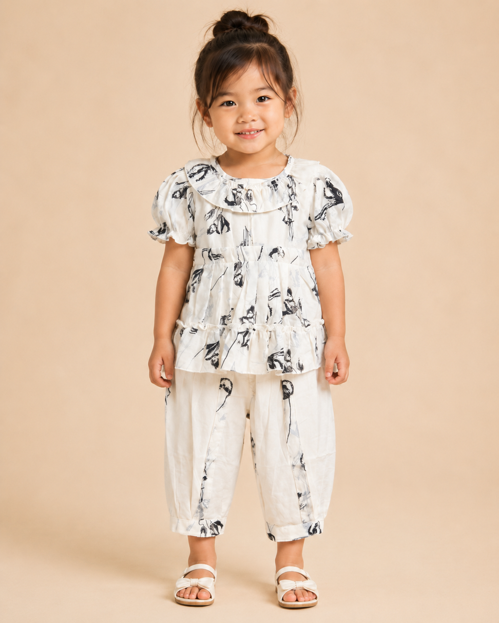 Girls Printed Top & Pant Set A81