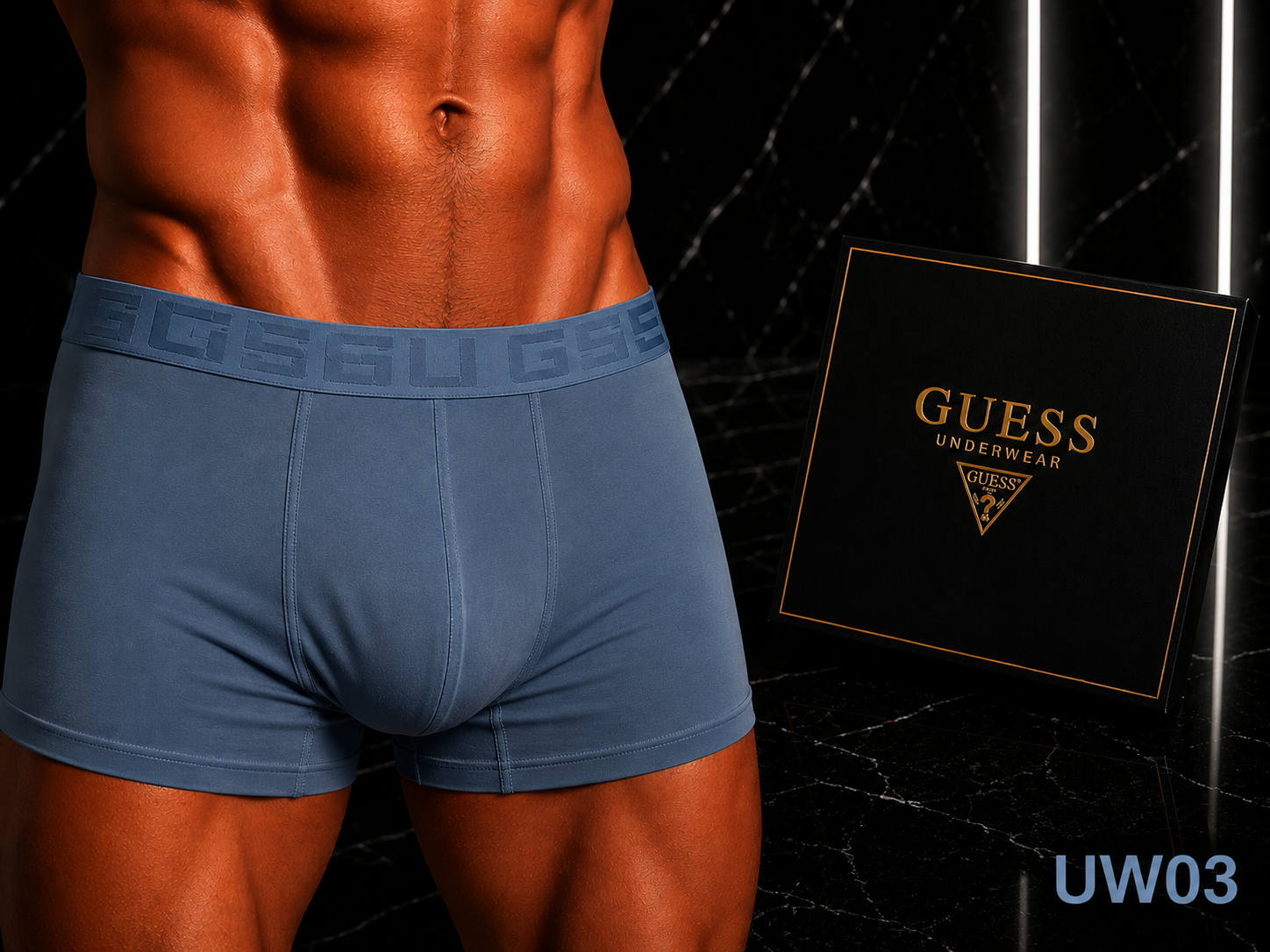Gatsby Men's Boxer Briefs Steel Blue-UW03