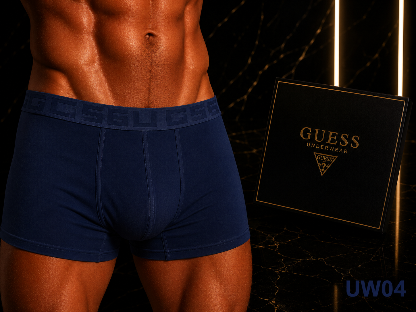Gatsby Men's Boxer Briefs Deep Navy-UW04