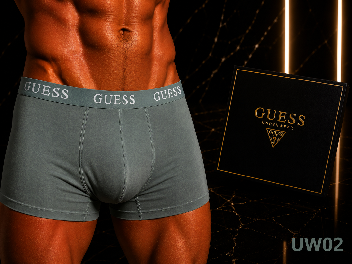 Gatsby Men's Boxer Briefs Slate Green-UW02