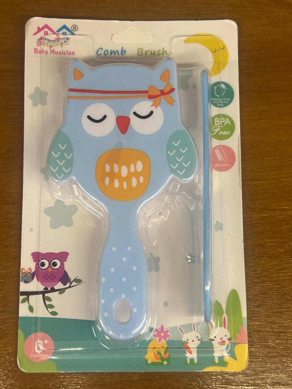 Baby Owl Comb & Brush Set