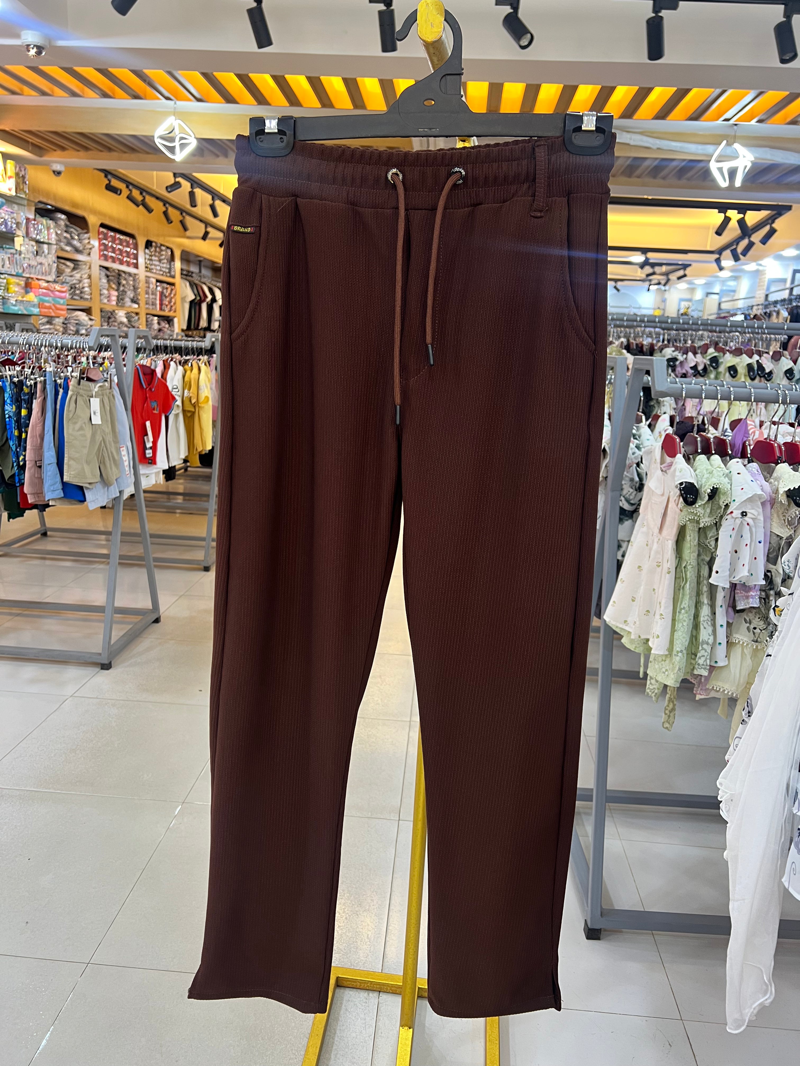 Premium Low Cut Baggy Trouser Mahogany Brown-TP10