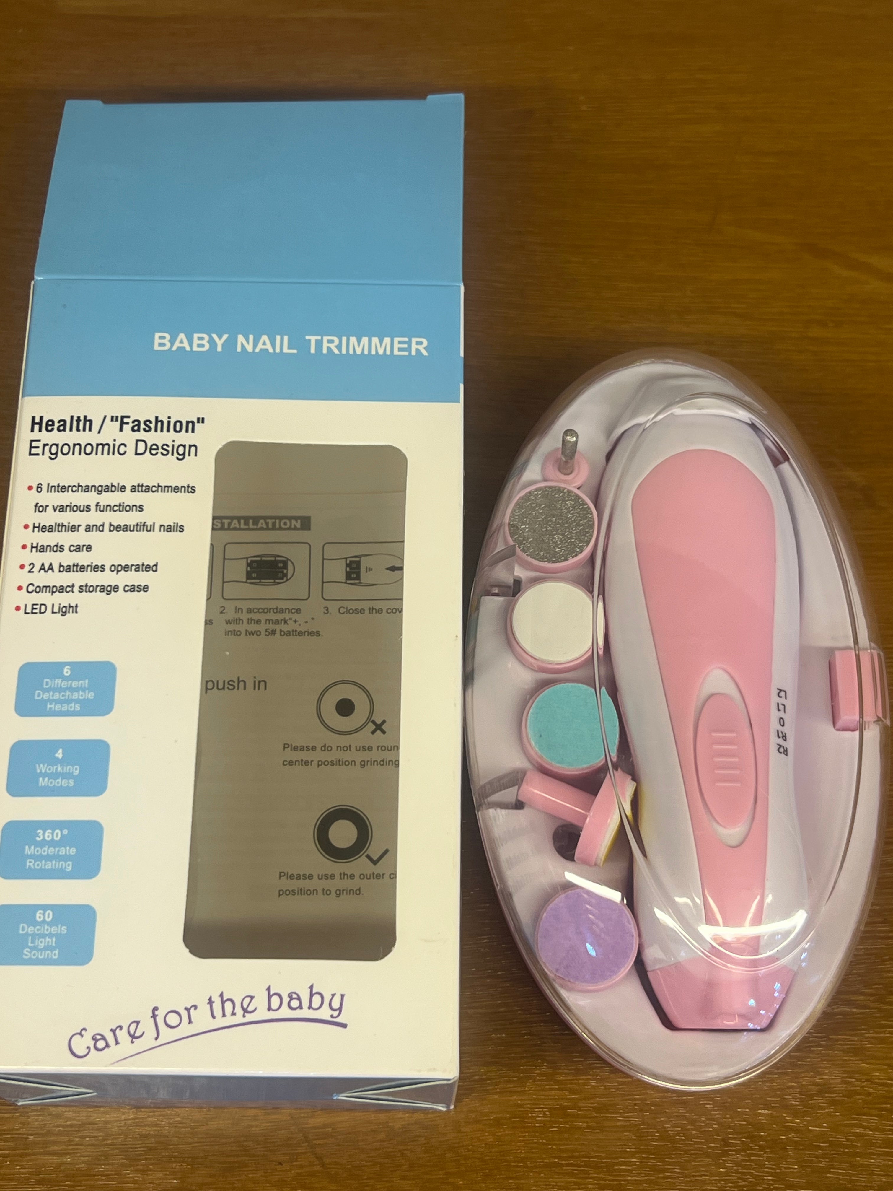 Electric Baby Nail Trimmer with 6 Grinding Heads