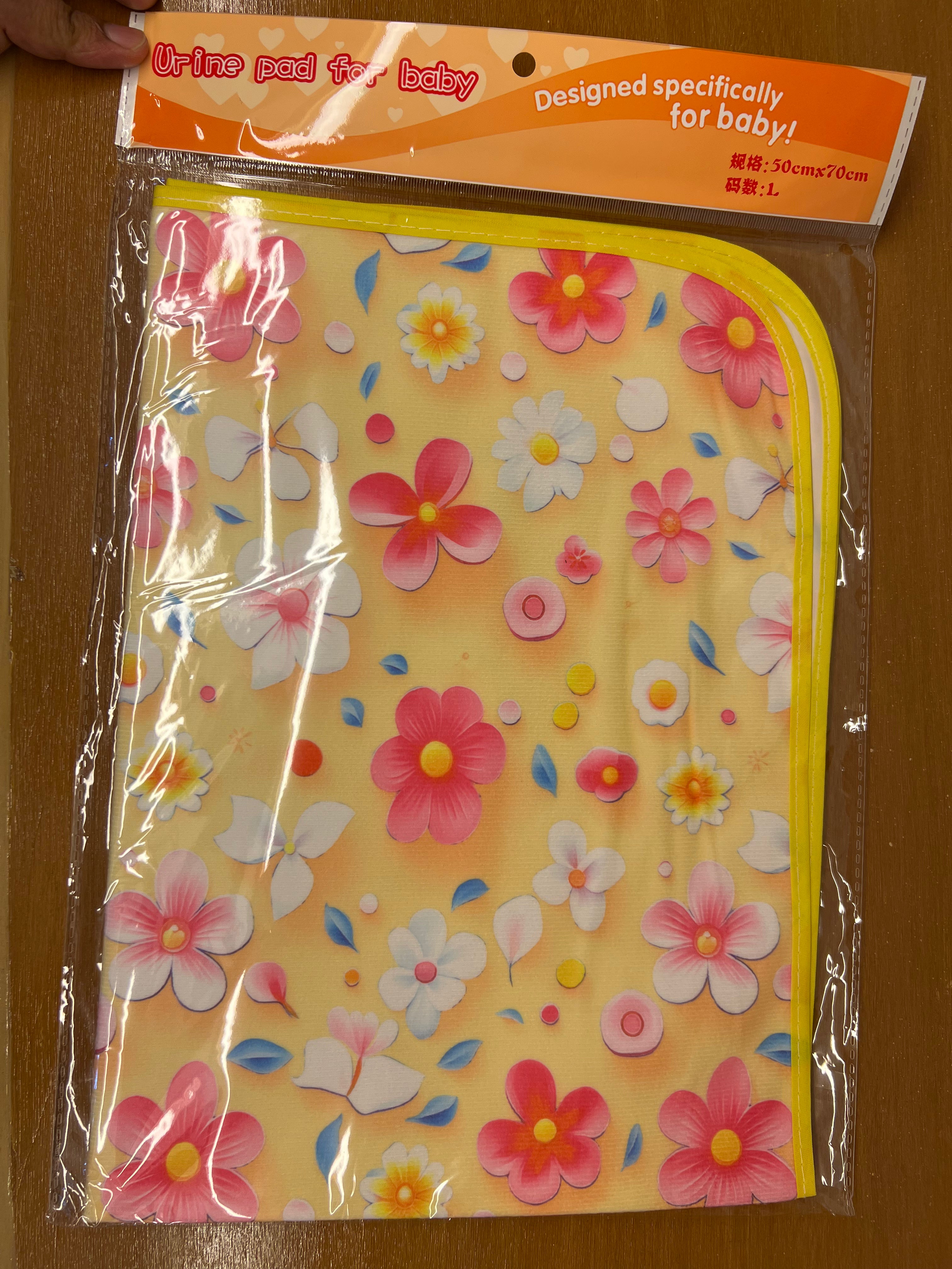 Floral Pink Waterproof Baby Urine Pad