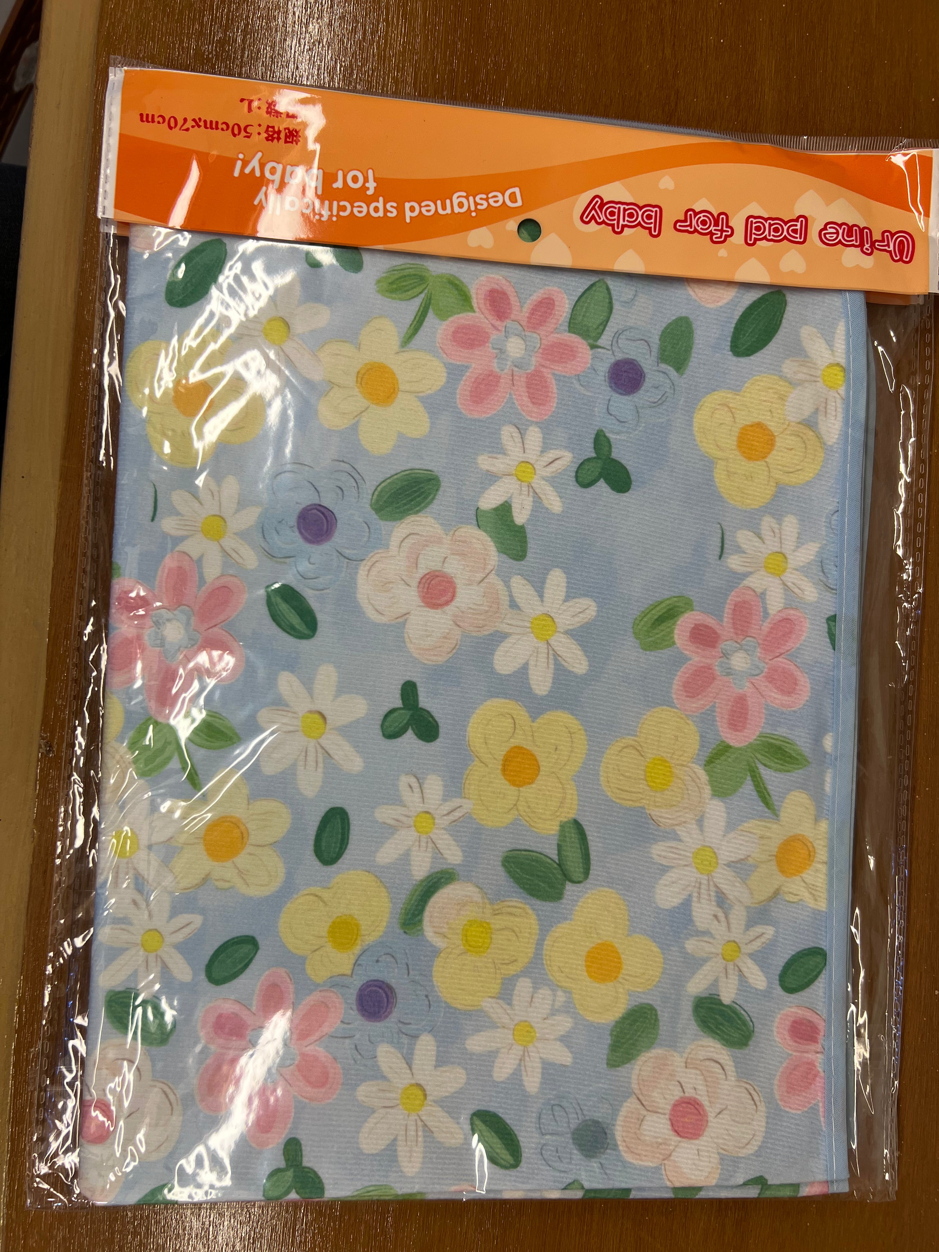 Floral Pink Waterproof Baby Urine Pad